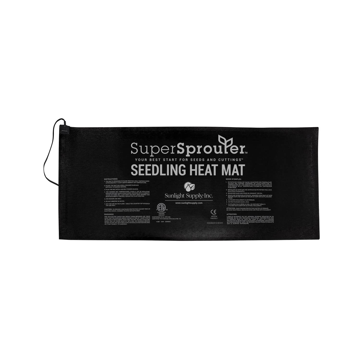 Amazon.com : Super Sprouter 2 Tray Seedling Heat Mat - Warms